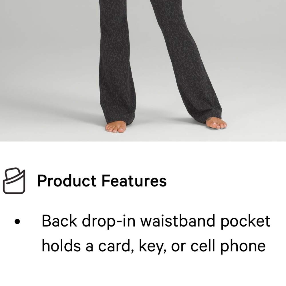 LULULEMON Groove Pant S High Rise Pant NULU ALIGN Leopard Camo Deep Coal Multi - Picture 7 of 15